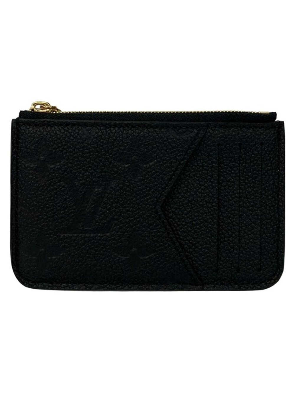 Louis Vuitton Coin Purse Monogram Empreinte Card Case Romy Noir Leather Cowhide